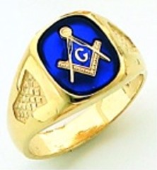 Gold Plated Blue Lodge Masonic Ring #12
